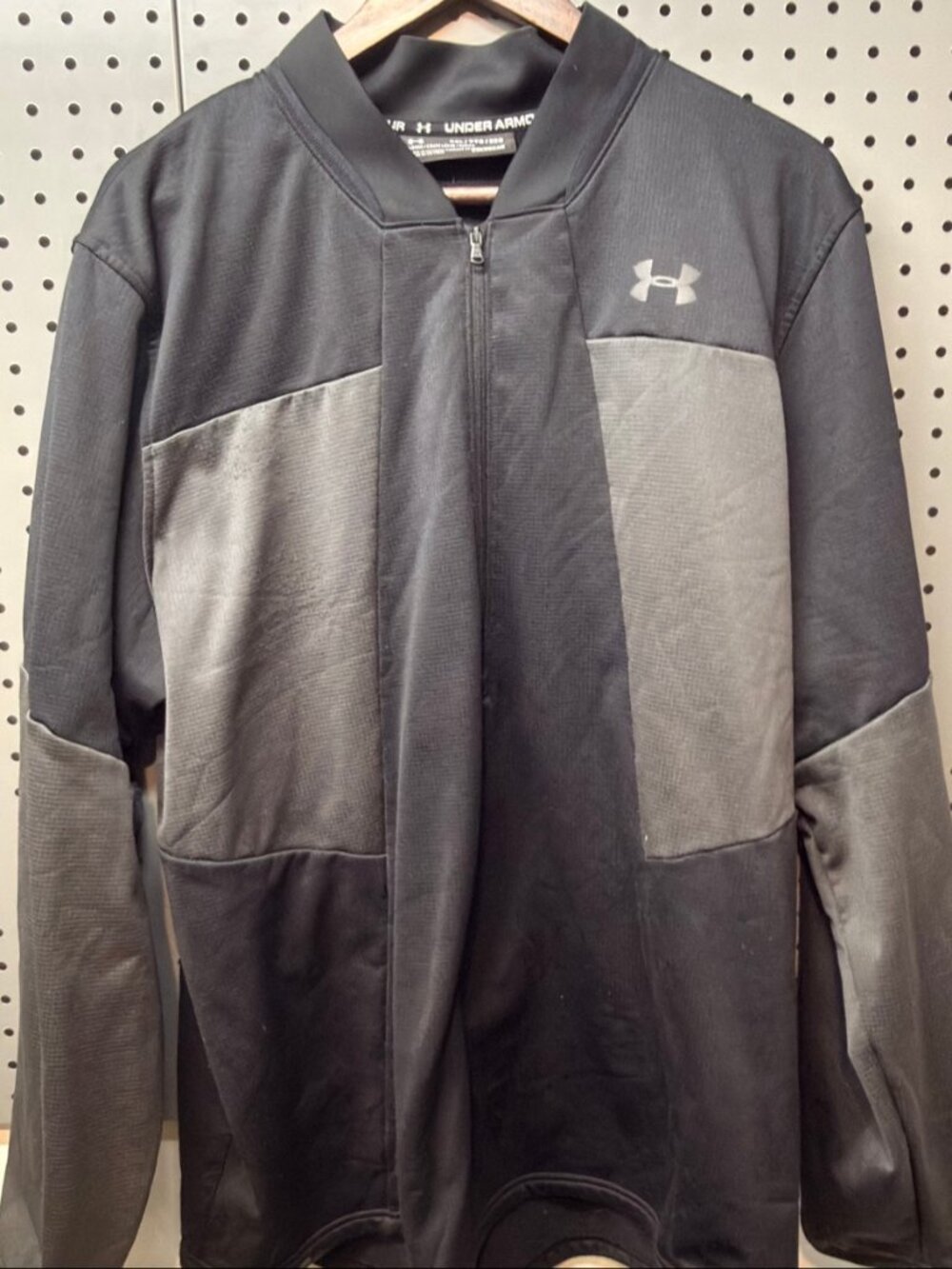 Under Armour Men's Black Gray ColdGear Full-Zip Jacket XXL
